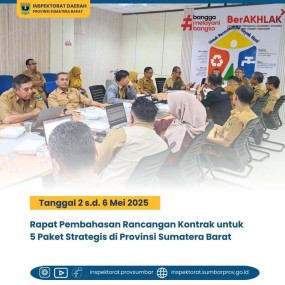 RAPAT PEMBAHASAN RANCANGAN KONTRAK 5 PAKET STRATEGIS PROVINSI SUMATERA BARAT