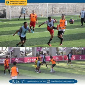 MINI SOCCER JADI AJANG GUYUB PEGAWAI INSPEKTORAT SUMBAR