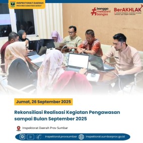 REKONSILIASI REALISASI KEGIATAN PENGAWASAN HINGGA BULAN SEPTEMBER 2025